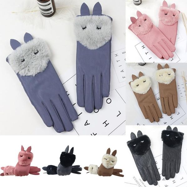 

ishowtienda новая мода перчатки женские украшения перчатки зимы противоскользящая манжета мягкая подкладка gh6, Blue;gray