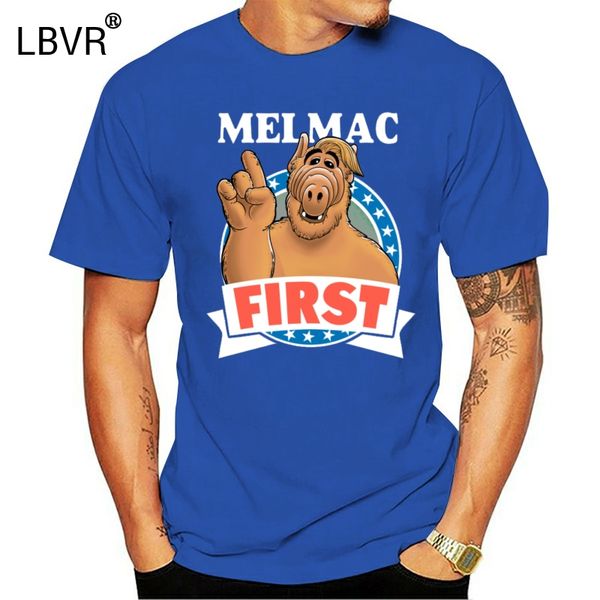

novelty alf melmac first t shirt for male stylish design round collar alien life form tee shirt plus size