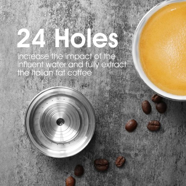 

icafilas vip link stianless steel reusable big cup for nespresso vertuo coffee capsule filter espresso vertuoline cl200920