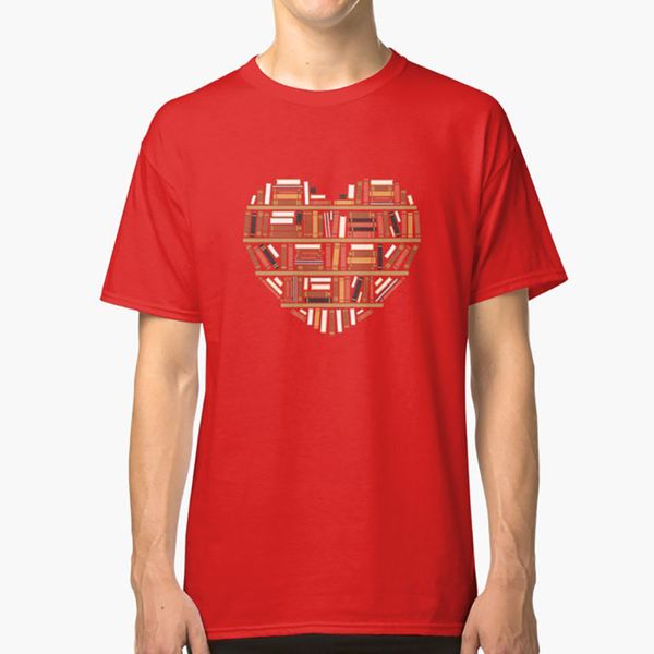 

i heart books t shirt book bookshelf heart love books library read reading bookish nerd
