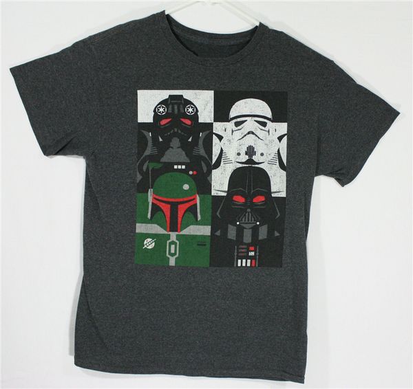 

men's medium gray t-shirt stormtrooper boba fett(b32) sweatshirt tee shirt