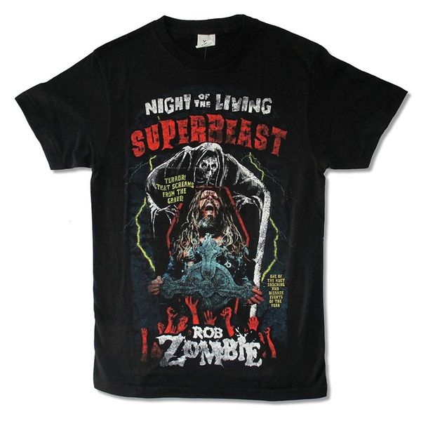 

rob zombie superbeast coffin mens black t shirt
