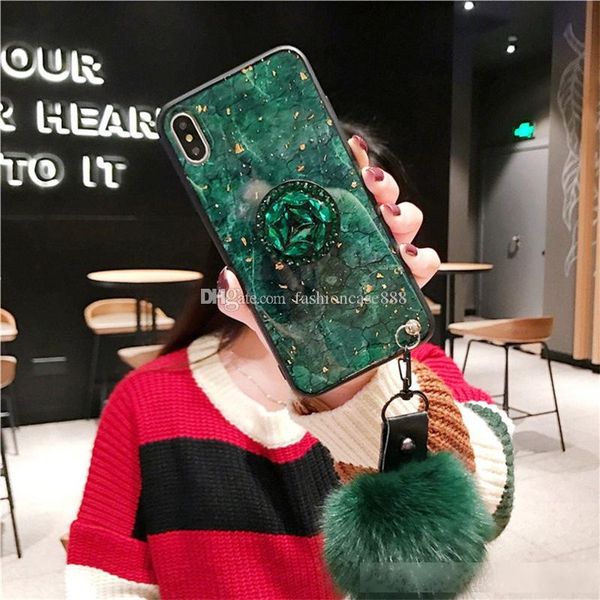 

glitter diamond ball lanyard marble tpu cover for xiao mi 8 9se a3 lite 10 pro mix2 mix3 5x 6x max2 max3 red mi note8 note9 pro 8a