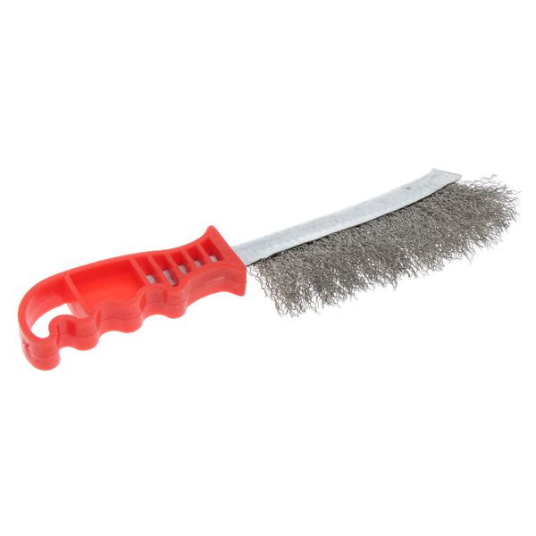 

9'' hand wire brush steel bristle rust paint remover scratch grout tool red