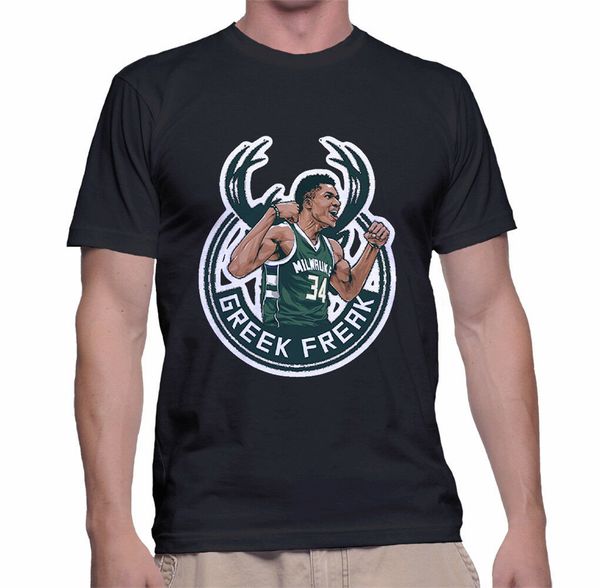 

greek freak millwauke male t-shirts size s m l xl 2xl black outdoor wear tee shirt