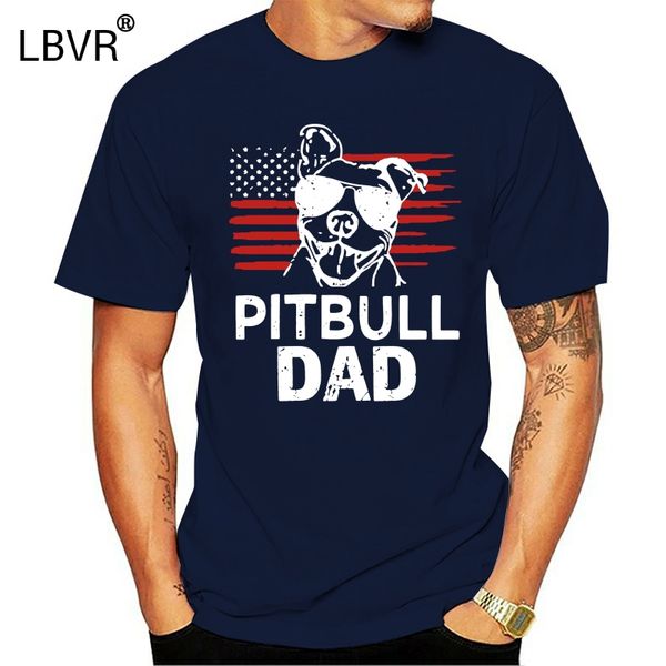 

proud pitbull dad t-shirt mens american pit bull short-sleeve t-shirt