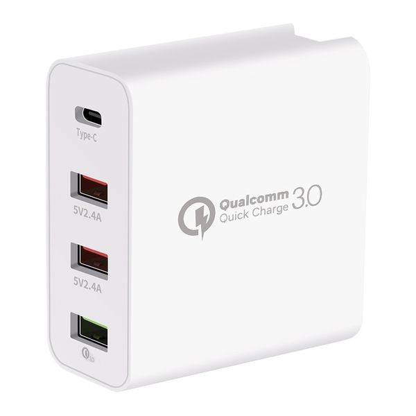 

36w fast charge usb charger type c with qc 3.0 4 port charger adapter for smartphones travel wall charger