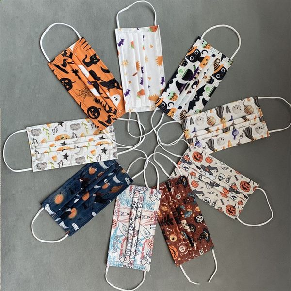 

devil fashion 50pcs/pack face mask disposible cartoon designers ghost adults party masks non-woven cute pumpkin facemasks face masks e9 ceus