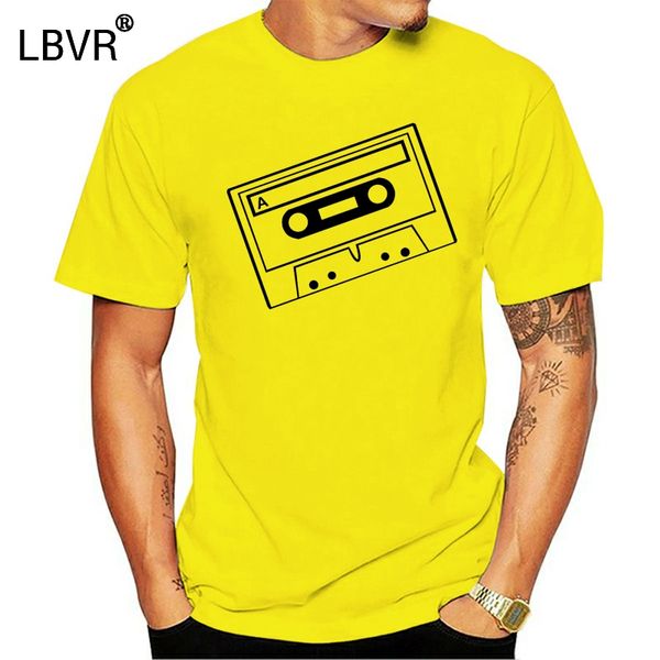 

кассетный t-shirt - черный или белый - размер s до 3xl - mc 80er лет