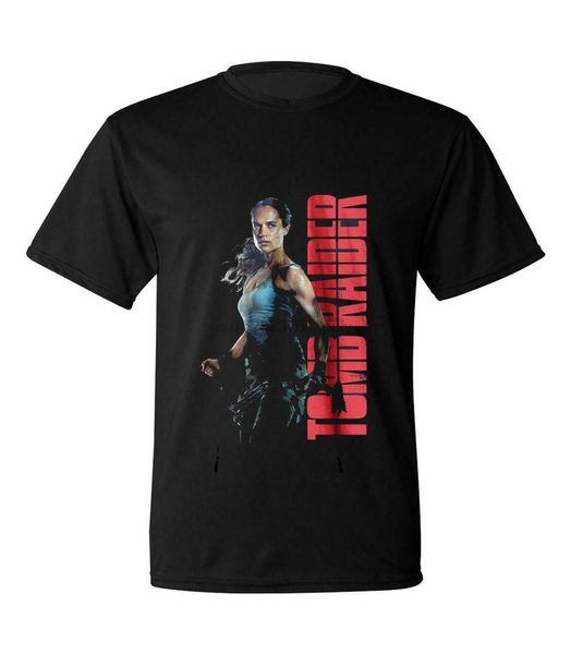 

tomb raider movie lara croft black t shirt