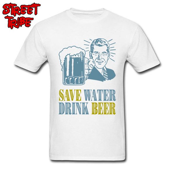 

oktoberfest t-shirt men funny t shirts save water drink beer funny saying clothing letter print guys white slim fit