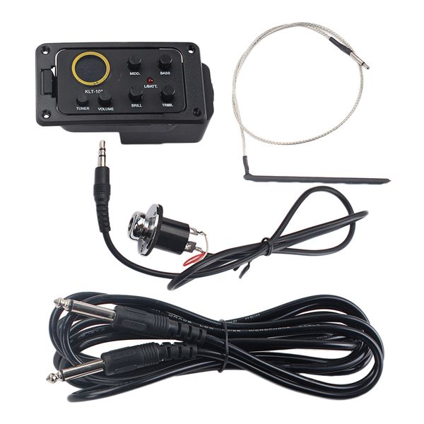 

4-полосный эквалайзер эквалайзер акустической гитары комплекты предусилителя piezo pickup ж / кабельные винты