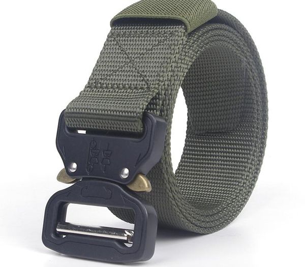 

men tactical outdoor belt thickening imitation nylon quick drying canvas belt wholesale ultra low price 125 140 150 160cm, Black;brown