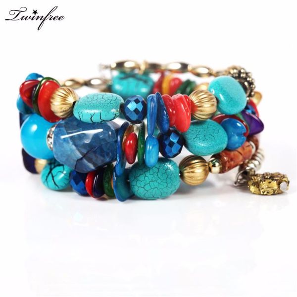 

charm exquisite natural stone bracelets for women trendy multilayer gem bangles lady jewelry popular pulsera sale, Black