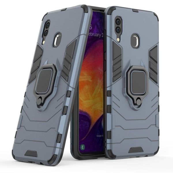 

2 in 1 armor luxury shockproof hard holder case for samsung a30 magnetic ring holder phone case