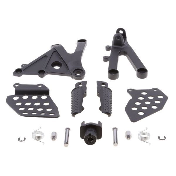 

black front rider foot pegs bracket fits honda cbr600rr 2003-2006