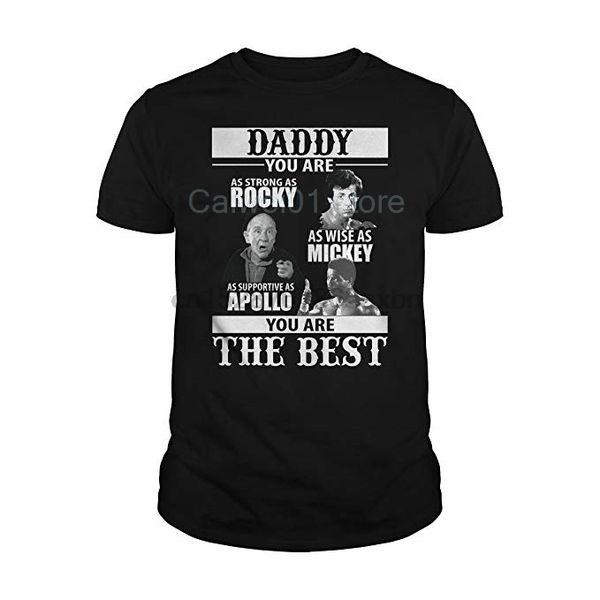 

100% cotton men daddy you are the rocky balboa t shirt fashion summer mens t-shirt