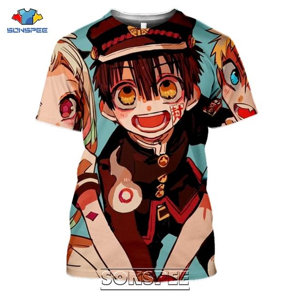 

3d anime toilet-bound jibaku shounen hanako-kun men 3d print shirts kawaii graphic hippie men clothing