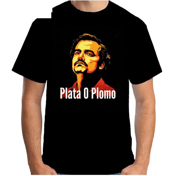

плюс размер 3xl plata о plomo tshirt пабло эскобара серебро или lead мужчины футболки мужчины casaul хлопка с коротким рукавом футболки для