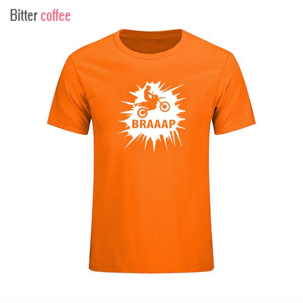 

new short sleeve o-neck 100% cotton motocross braaap men's t shirt men printing tee shirt t shirt plus size