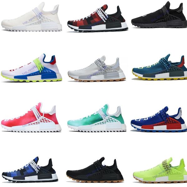 

9nmd human race hu trail pw running shoes pharrell williams digijack pack bbc cream nerd know soul women mens trainers sports sn