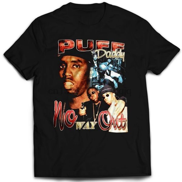 

мужчины футболка винтажный стиль puff daddy no way out rap t-shirt женщины тенниска