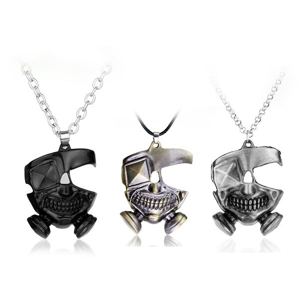 

new tokyo ghoul necklaces pendants japan anime cosplay jewelry gifts fashion link chain alloy kaneki ken mask necklace for fans, Silver