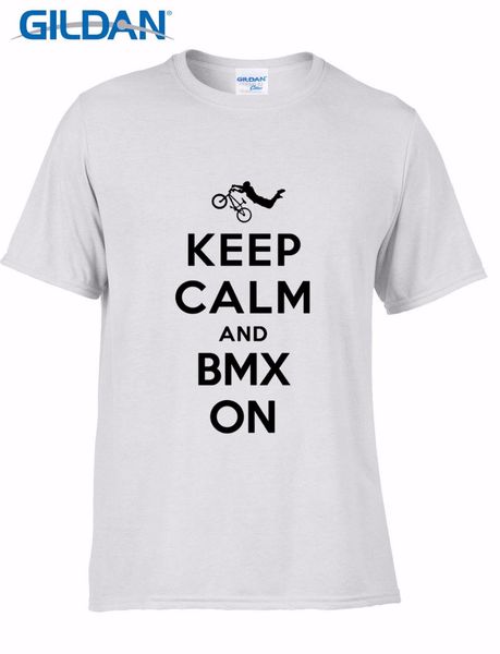 

t shirts fashion 2020 summer new men 100% cotton t-shirt keep calm and bmx on design tee shirt
