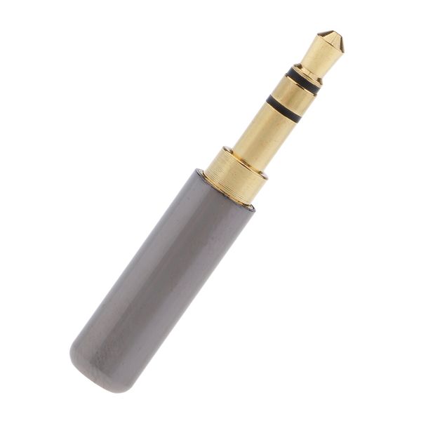 

3.5mm 1/8'' 3 pole male plug a/v solder gold plated connector
