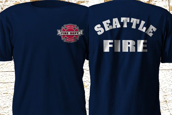

new seattle fire department firefighter station tv series t-shirt men summer short sleeves fashion casual hip hop t shirt