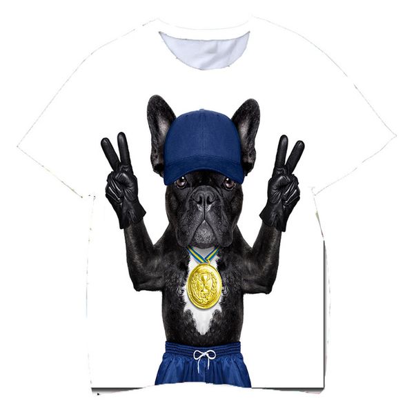 

new cartoon pattern cute dog anime summer print short animal 3d print shirts horror harajuku graphic men clothing