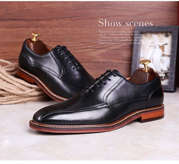 

casual gentleman leather flats, red oxfords, luxury moccasin tire rubber soles, real buckle super shoes holiday gift, Black