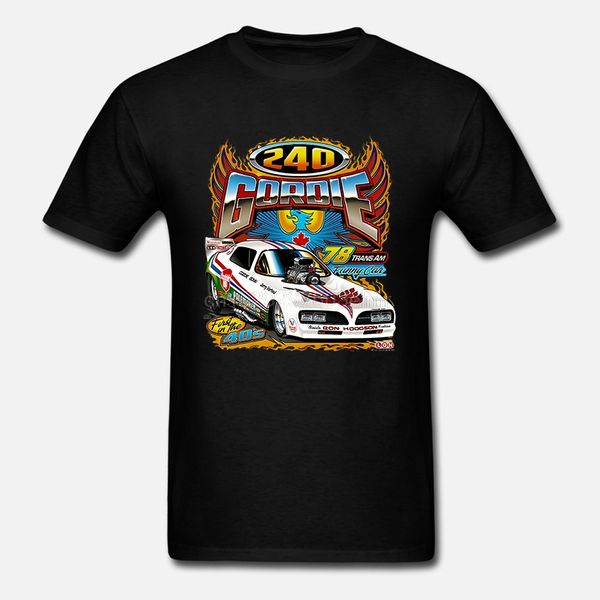 

lon nostalgic drag racing screen printed t-shirt 240 gordie bonin american