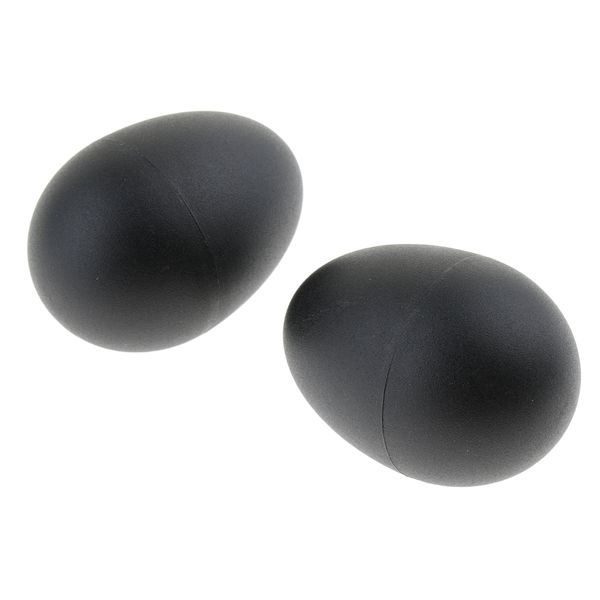 

1 pair handcrafted plastic egg shaker black kids rattle toy birthday gift