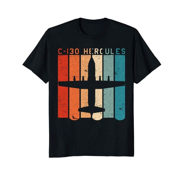 

2019 new men summer c-130 hercules airplane retro vintage style aviation t-shirt cool men cotton t-shirt