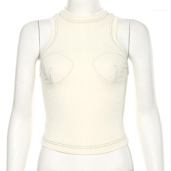 

women sleeveless style lady t shirt summer beach female tees fashion slim lady tanks, White