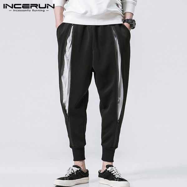 

Fashion Men Sweatpants Joggers Zippers Bodybuilding Patchwork Casual Trousers Elastic Waist Streetwear Track Pants INCERUN S-5XL