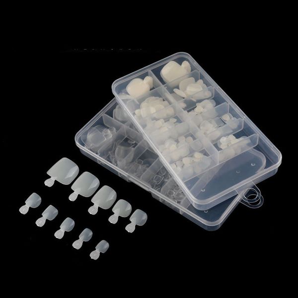 

false nails 100pcs natural/clear color french nail tips artificial foot toe fake art acrylic manicure tools, Red;gold