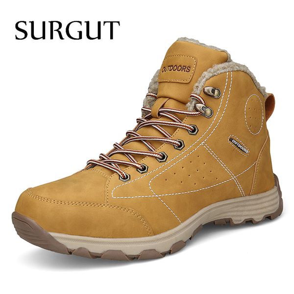 

сургут зима мужчины ботильоны удобная теплая толстые плюша мужчины снег сапоги pu кожа осень человек качество урожай повседневная обувь, Black