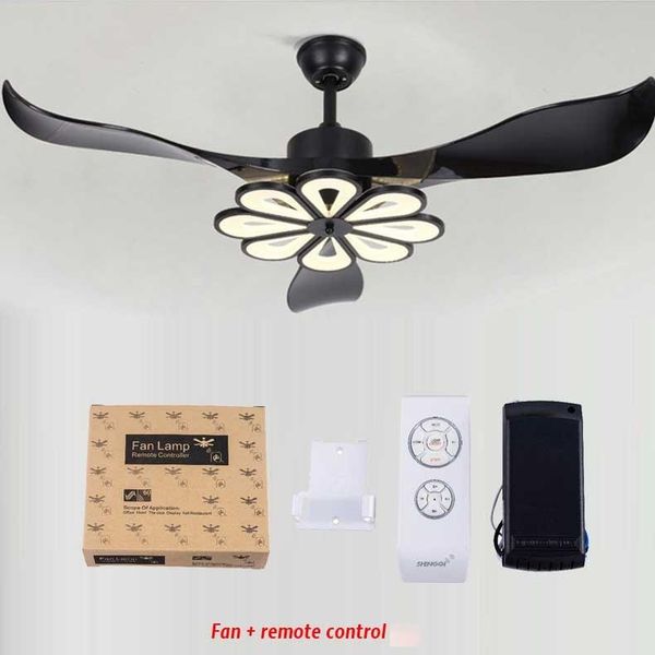 

fashion led modern ceiling light fan black ceiling fans with lights home decorative room fan lamp dc remote control