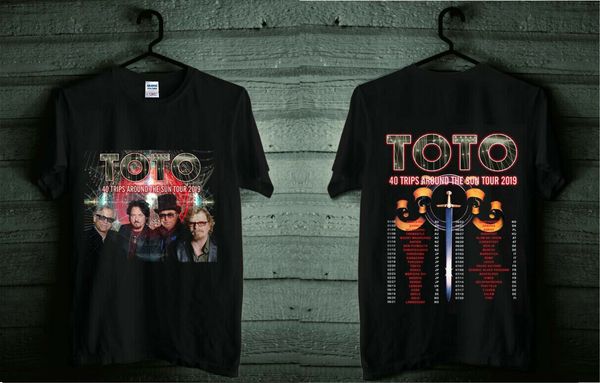 

новая toto 40 вокруг солнца tour 2020 black t-shirt размер s - 3xl черный стиль t shirt hipster прохладный o шеи топы tee