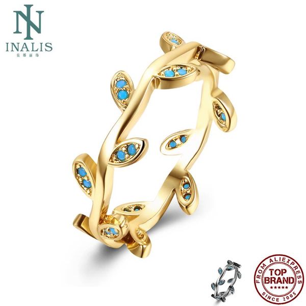 

inalis rings for women mosaic stone rings engagement wedding ring classic elegant stacking eternity jewelry, Golden;silver