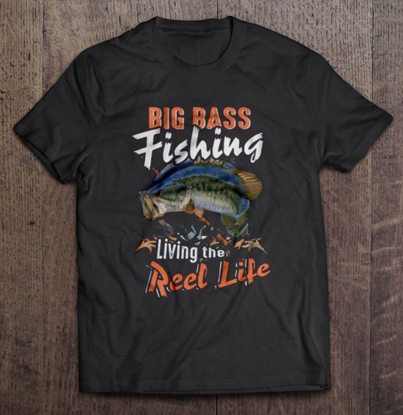

men t shirt big bass fishing living the reel life version 2 women t-shirt