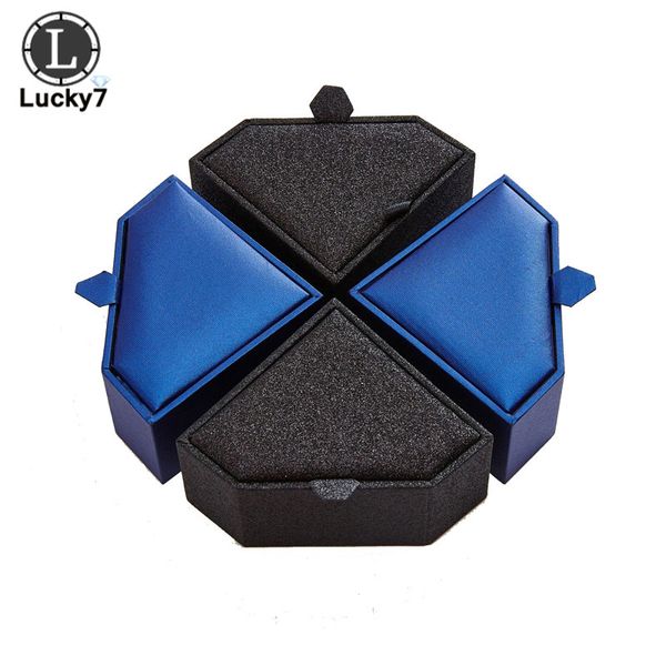 

factory direct wholesale lot jewelry packaging box high-grade ring box brooch earrings blue jewelry spot custom logo, Pink;blue
