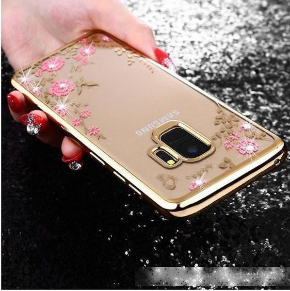 

bling diamond clear case for samsung s8 s9 s10 lite a8 a6 j4 j6 plus a7 2018 silicone tpu cover fundas for note 9 8 j3 j5 j7 a5 a3 s7 s6