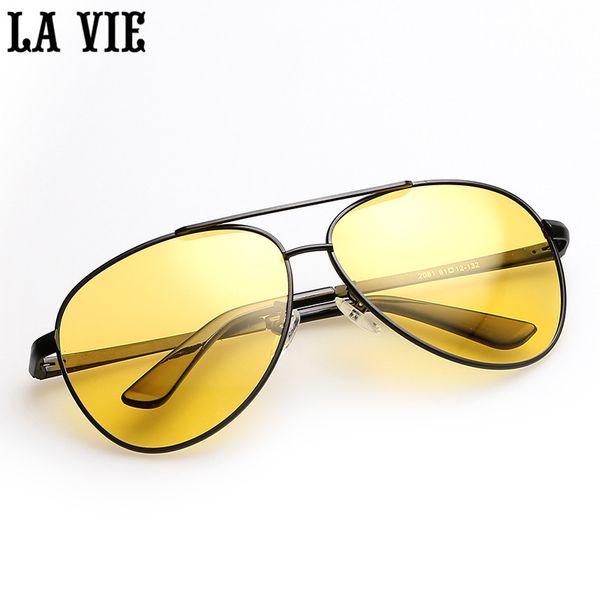 

night vison alloy men's 100% polarized sunglasses reduce glare driving sun glass cool vintage pilot eyewear 2081, White;black