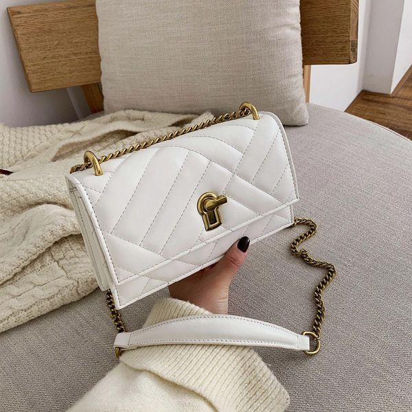 

2020 новая мода женская сумка цепи crossbody сумки diamond design pu кожи плеча мешки для женского малого щитка пакет