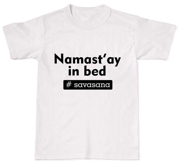 

namastay в постели смешного hipster шавасан женщины люди хлопок футболка майка