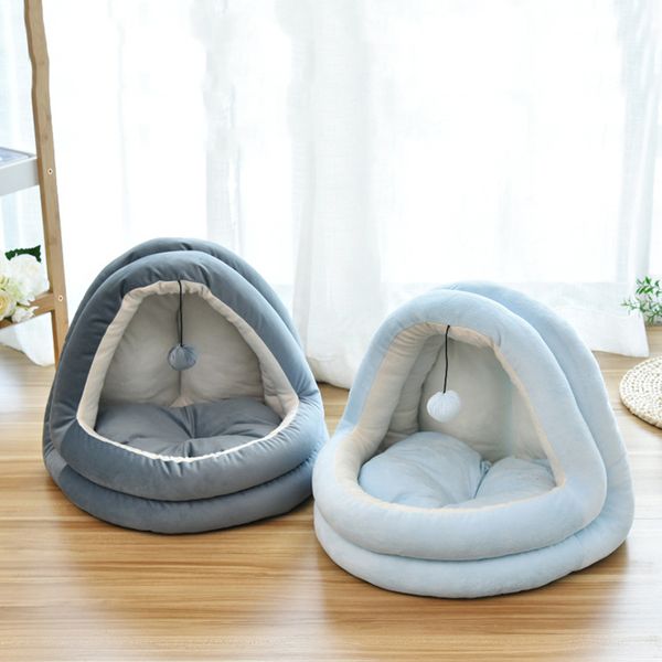 

dog kennel sofa house cushion cat bed house kennel nest pet nest sofa with ball toys removable cat pet products kitten bed case