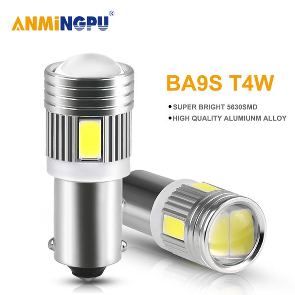 

amningpu 2x signal lamp t4w bulb 5630chips ba9s led canbus dome lights reading lights license plate white amber yellow